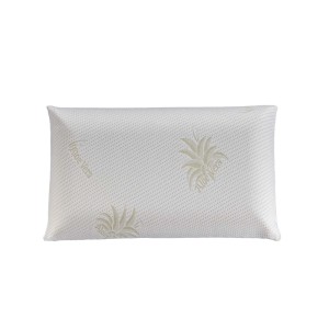 Cuscino bianco con motivo Aloe Vera per un sonno riposante. Categoria: Biancheria da letto.