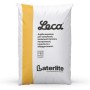 Sacco di argilla espansa Leca per costruzioni, striscia gialla. Ideale per isolamento e riempimento.