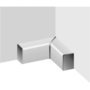 Connettore angolare per cucine Top Cucina, colore argento.