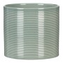 Scheurich vaso decorativo 828, Ø 12 cm, verde salvia, design a coste, per interni.