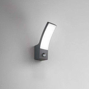 Applique LED da esterno Intec Sail in alluminio antracite h 24,5 cm