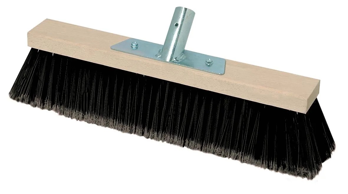 Scopa Da Esterno Larga 42 Cm | Manico Telescopico 130 Cm | Setole Rigide Per Giardino E Cortile