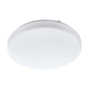 Plafoniera LED t.b.t. bianca e rotonda per montaggio a soffitto.