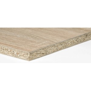 Pannello in legno chiaro, dettaglio del bordo tagliato.