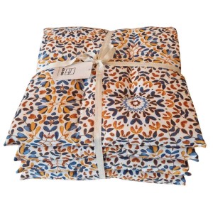 Coprisedia relax Bloom 40x40 cm azzurro 4 pz