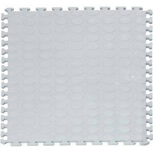 Tappetino per piscina grigio con pomelli, sistema a incastro per una facile installazione.