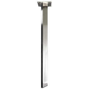 Gamba per tavolo triangolare Hettich, 710 mm, in acciaio effetto acciaio inox per mobili.