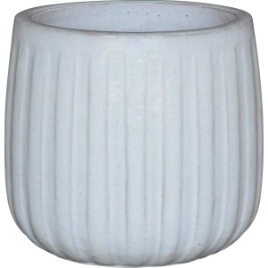 Vaso per piante in ceramica smaltata 23x21 cm bianco