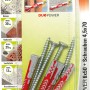 Fischer Duopower 6x50 tasselli con viti, set da 4. Tasselli universali per fissaggi sicuri in diversi materiali.