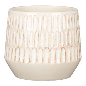 Scheurich Vaso Mavi, Ø 13cm, color alabastro, con motivo in rilievo.