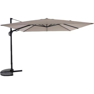 Ombrellone da giardino a palo decentrato Bonbeach 300x300 cm beige