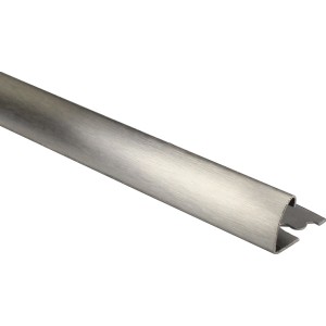 Profilo di finitura a quarto di cerchio in acciaio inox spazzolato, 8 mm x 2,5 m, per bordi piastrelle.
