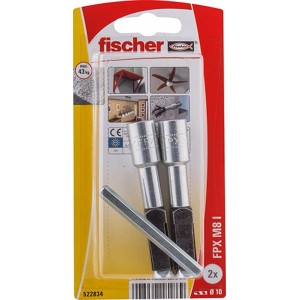 Fischer Tassello per calcestruzzo aerato FPX-I M8 (2 pz.) in blister, adatto per fissaggi in calcestruzzo aerato.