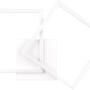 Plafoniera LED moderna e orientabile Trail in bianco opaco, 7 x 44,6 x 39,6 cm.