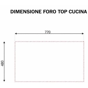 Lavello da incasso 1 vasca dx 79 cm inox