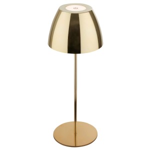 Lampada da tavolo LED dorata t.b.t. per un'illuminazione d'atmosfera.