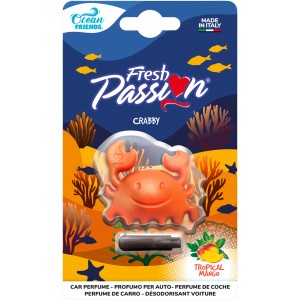t.b.t. Profumo auto a forma di granchio con profumo di mango.