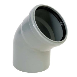 Raccordo a gomito grigio HT Curve HT per tubi di scarico.
