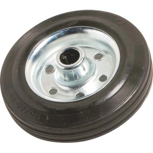 Ruota in gomma piena OBI, diametro 160 mm, con cerchio in metallo per rulli e ruote.