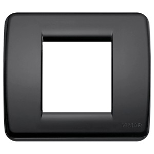 Placca nera t.b.t. per interruttori e prese.