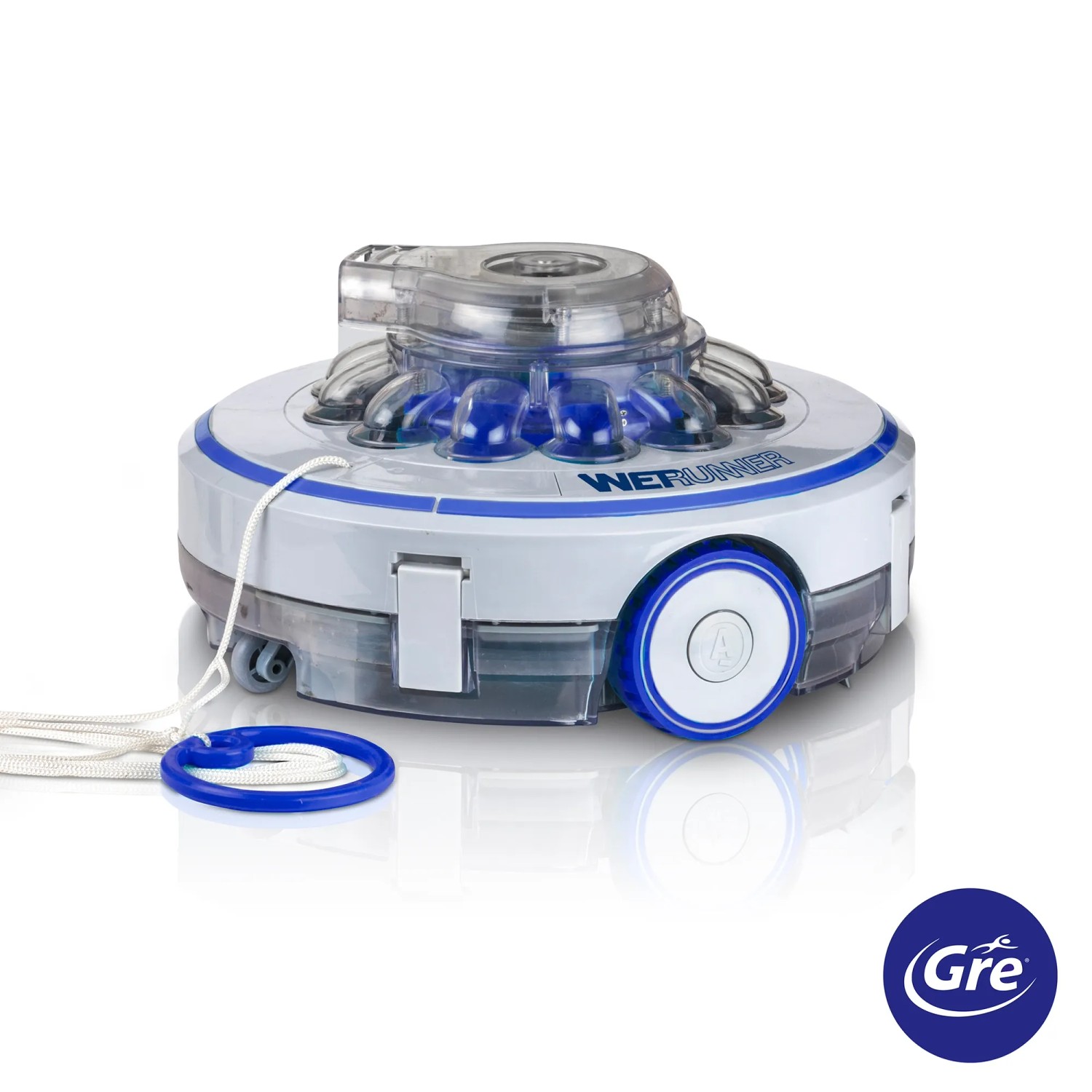 Robot pulitore per piscina Gre a batteria, 4.000 mAh, grigio, per piscine fuori terra fino a 35 m².