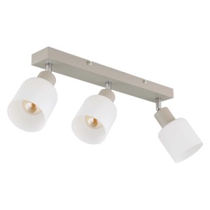 Faretto tre luci Globo Trent 410x80 mm sabbia satinato