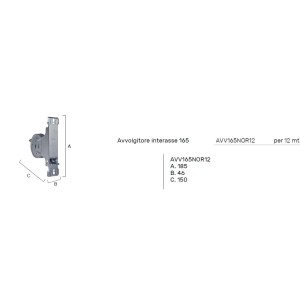 Avvolgitore tapparella in ferro 142-165 mm per cintino 12 m