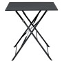 Tavolo da giardino quadrato pieghevole in antracite. Ideale per balconi e terrazze.