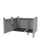 t.b.t. mobile da balcone grigio con seduta nera.