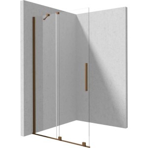 Parete doccia scorrevole Cabaiguán Idrostile vetro op 1000x1950 mm bronzo spazz