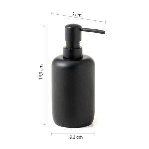 Dosasapone bagno Brenda in resina 350 ml nero matt