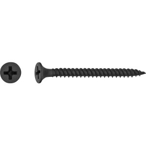 Vite per truciolare LUX nera con testa a tromba, attacco PH, 3,9x35mm, 1000 pezzi.