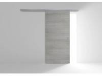 Porta scorrevole esterno muro rev. Bormio colore grigio peltro 200x60 cm