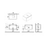 Mobile bagno base lavabo sospeso 1 cassetto Integra Round 100 cm golden oak_2