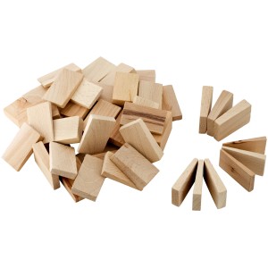 Cunei di montaggio LUX Classic, 50 pezzi in legno di faggio per fissare giunti.