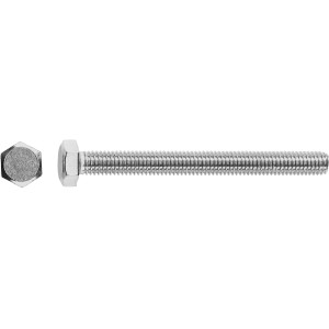 Bullone a testa tonda LUX zincato M8 x 60 mm con filettatura parziale, ideale per costruzioni pesanti.