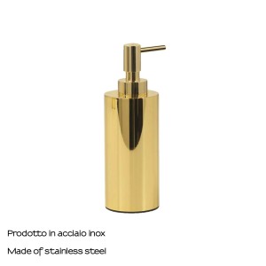 Dosasapone bagno Elettra in acciaio 200 ml inox oro