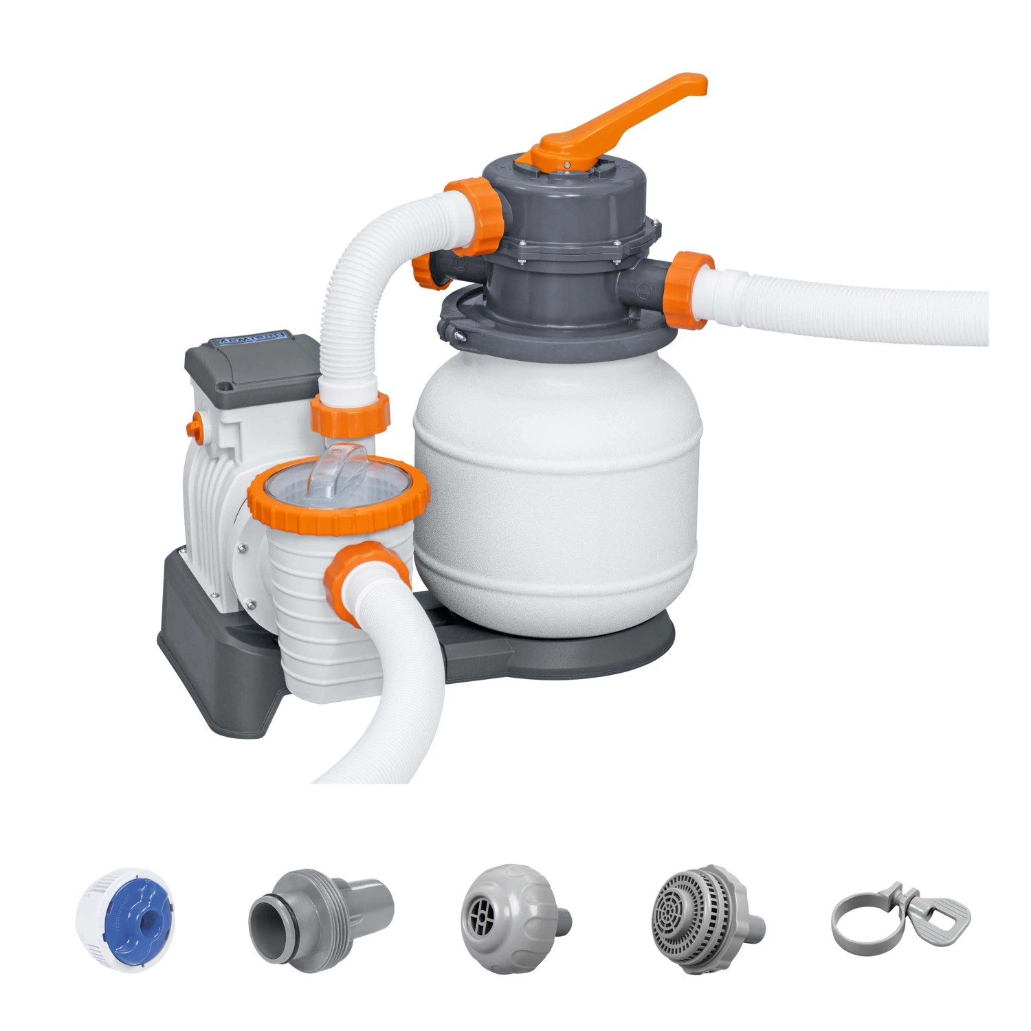 Pompa filtro a sabbia Bestway con timer, 5.678 l/h, 230 W, con accessori.