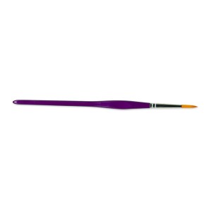 Pennello fine con manico viola per dipingere.