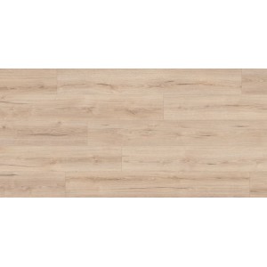 Pavimento laminato LAM.Poseid WR BreitHawai Oak, aspetto legno chiaro con fughe per un aspetto rustico.