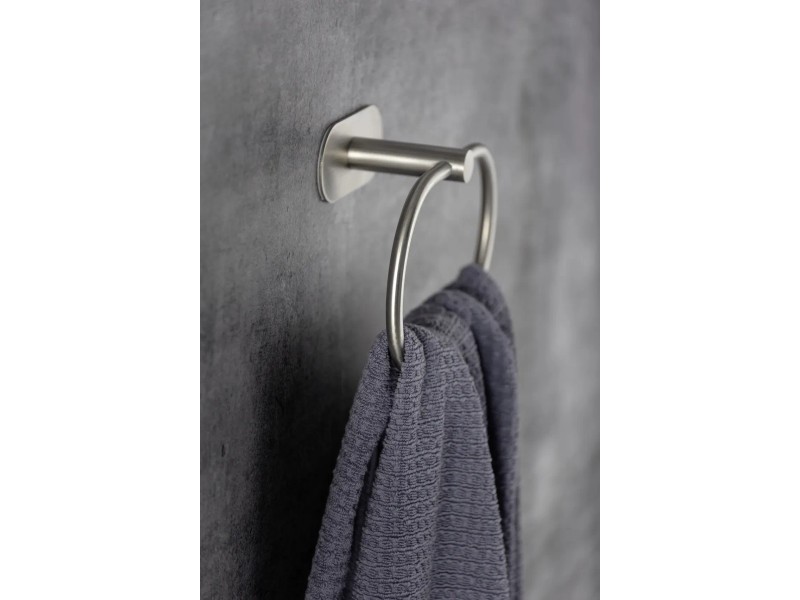 Portasciugamani Senza Foratura - Anello Acciaio Inox, Adesivo Brevettato, Per Bagno E Cucina - Foto 11