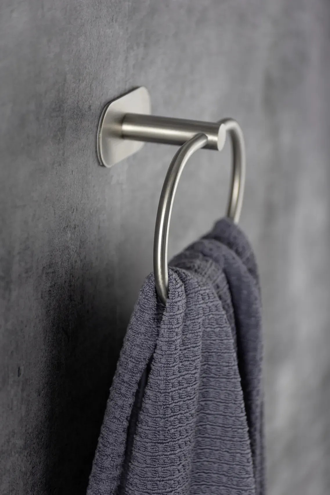 Portasciugamani Senza Foratura - Anello Acciaio Inox, Adesivo Brevettato, Per Bagno E Cucina - Foto 3