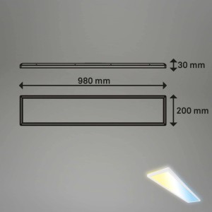 Pannello LED ultrapiatto Tava CCT 36W 4800lm colore regolabile