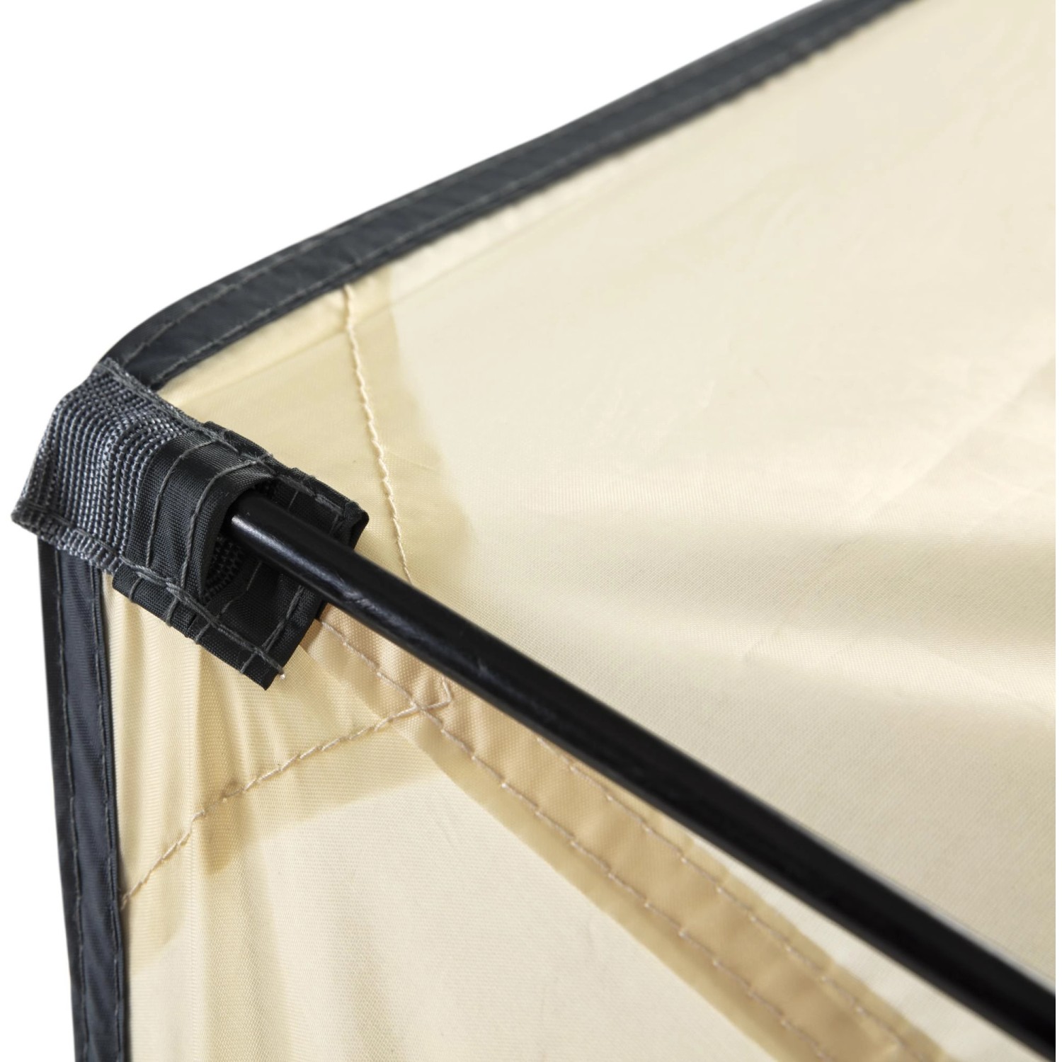 Dettaglio: parasole Bestway LAY-Z-SPA, tessuto beige con telaio e palo neri.