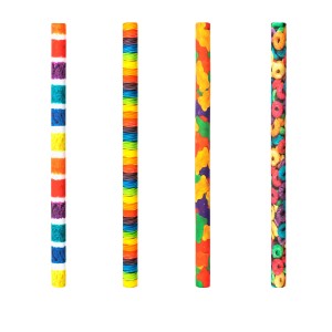 Accessori piscina t.b.t. con motivi colorati.