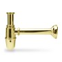 Sifone dorato per lavabo, dettaglio.