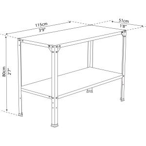 Scaffale da terra in metallo Palram per serre, autoportante a 2 livelli con dimensioni.