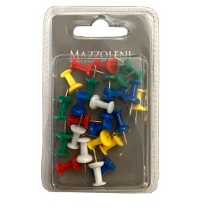 Confezione di puntine colorate per bacheca.