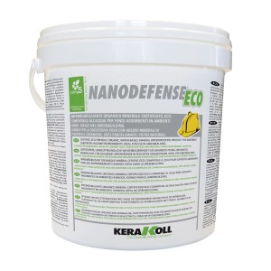 Secchio Nanodefense Eco di Kerakoll, impermeabilizzante minerale per fondi assorbenti.