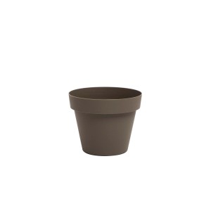 Vaso plastica riciclata Ø 16 cm beige scuro
